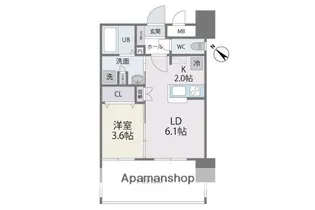サニークレスト東比恵【802号室】の間取り