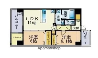 バルセロナ薬院【3階】の間取り