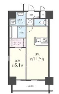 テイルガーデン博多【0402号室】の間取り