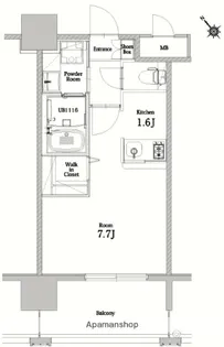 エンクレストベイ天神東Ⅱ【11階】の間取り