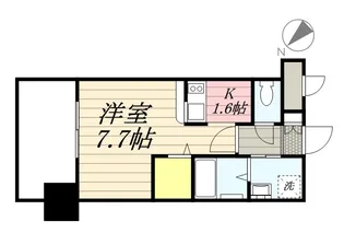 エンクレストベイ天神東Ⅱ【8階】の間取り