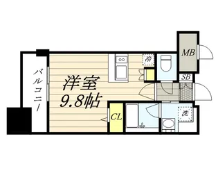 エンクレスト博多STYLE【417号室】の間取り