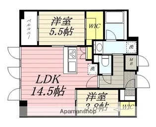 エンクレスト博多STYLE【11階】の間取り