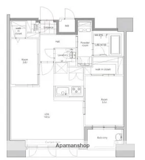 エンクレスト博多スタイル【15階】の間取り