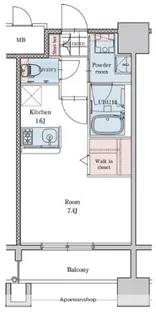 エンクレストベイサイド通り【411号室】の間取り