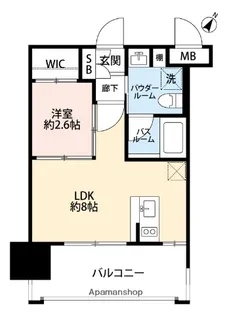 ドゥーエ赤坂【8階】の間取り