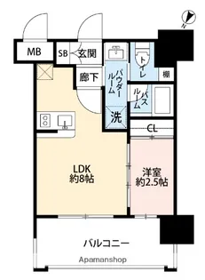 ドゥーエ赤坂【3階】の間取り