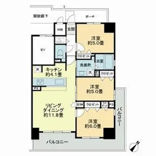 SOPHIA GARDEN博多【9階】の間取り