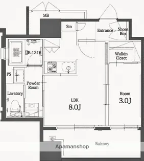 エンクレスト博多 THE TIME【12階】の間取り