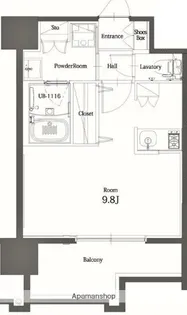 エンクレスト博多 THE TIME【12階】の間取り