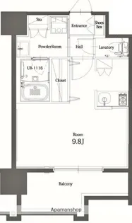 エンクレスト博多THETIME【7階】の間取り