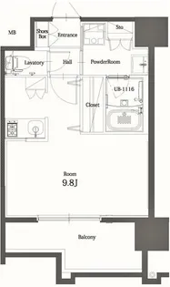 エンクレスト博多THETIME【7階】の間取り