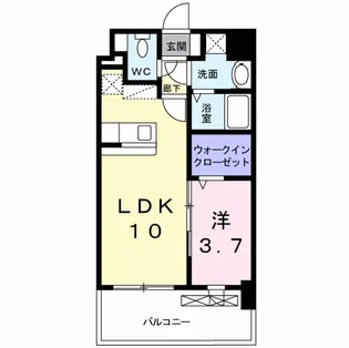 グランドクリーンヒット松田【6階】の間取り