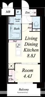 レトワール清水【3階】の間取り