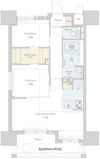 ネストピア博多駅ステージ【5階】の間取り