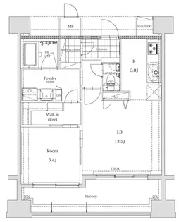 エンクレスト博多EAST PARK【12階】の間取り