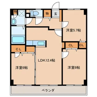 ブリューテ21【1階】の間取り