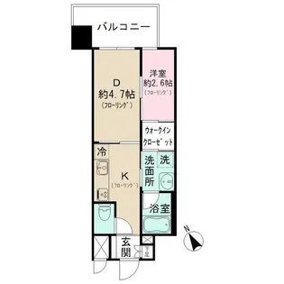 サンヒルズ大橋駅前【701号室】の間取り