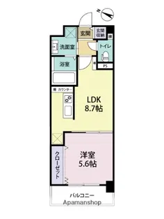 エルグランド博多【6階】の間取り