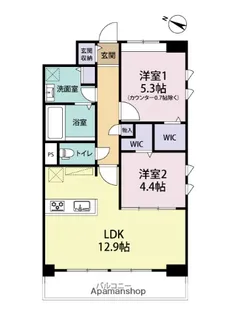 エルグランド博多【1階】の間取り