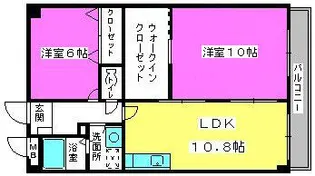 ルミエール板付【302号室】の間取り