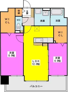 ヒルズ薬院【2階】の間取り