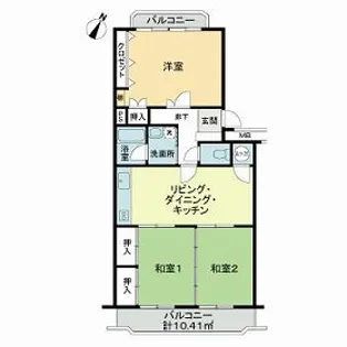 三井高宮ハイツ【0404号室】の間取り