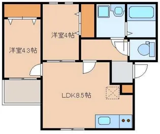 リテラ大楠【1階】の間取り