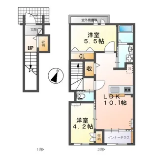 シャルール【2階】の間取り