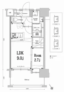 エンクレスト空港通り【9階】の間取り
