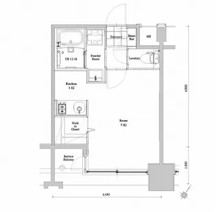 エンクレストベイ天神東Ⅲ【1202号室】の間取り