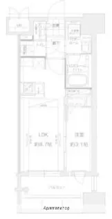 グランフォーレ千早マークスクエア ウエストウイング【5階】の間取り