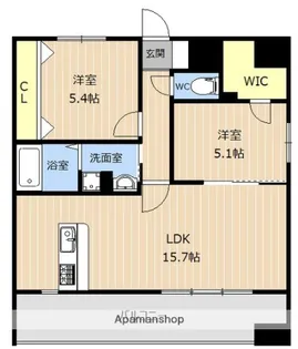 LIBTH下呉服【8階】の間取り