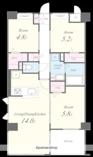 APエルテージ地行【4階】の間取り