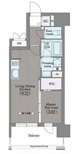 ラクレイス平尾山荘通り【906号室】の間取り