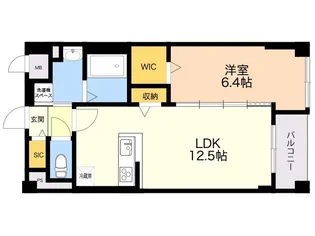 APエルテージ地行【1階】の間取り