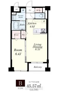 APエルテージ地行【1階】の間取り