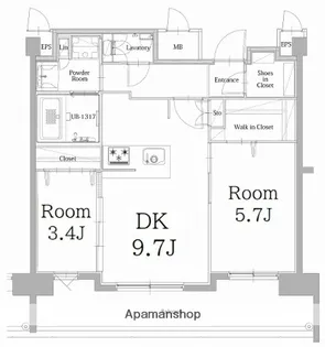 エンクレスト天神LINK【1307号室】の間取り