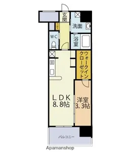 ブレス唐人町駅前【905号室】の間取り