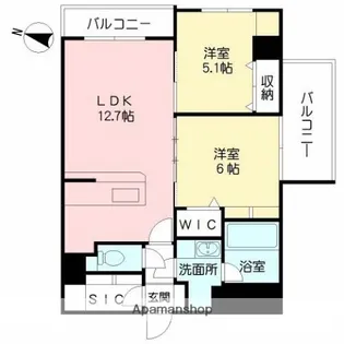 シャトーボヌール【3階】の間取り