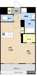 VALENTIA天神東【4階】の間取り