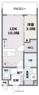 エフパルク大橋Ⅱ【1階】の間取り