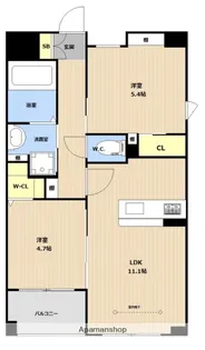 LIBTH高取【3階】の間取り