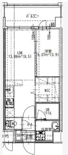 QUINTET MINAMI FUKUOKA【5階】の間取り