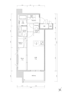 エンクレスト天神南PURE【5階】の間取り