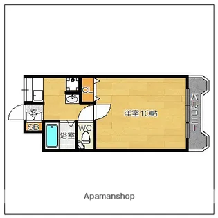 イーエルケイ大名ビル【6階】の間取り