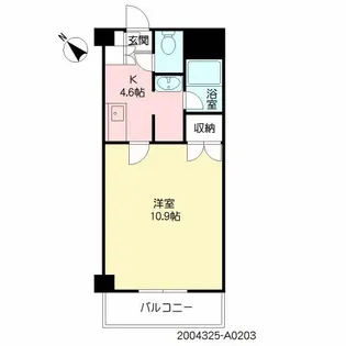 ルノアス博多【203号室】の間取り