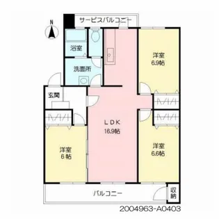 MAST鳥飼【4階】の間取り