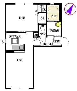 花みずき弐番館【1階】の間取り
