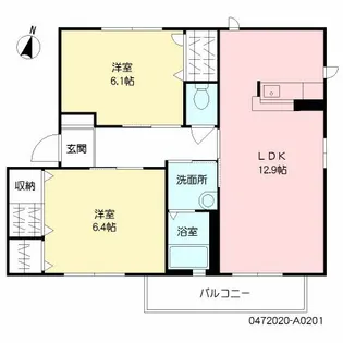 アベニールK・H・S【201号室】の間取り
